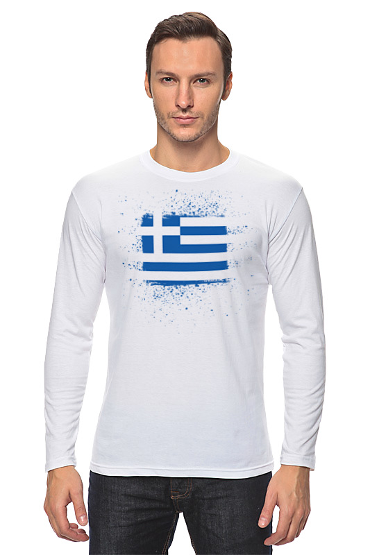 Printio Лонгслив Греческий флаг printio кружка греческий флаг гранж