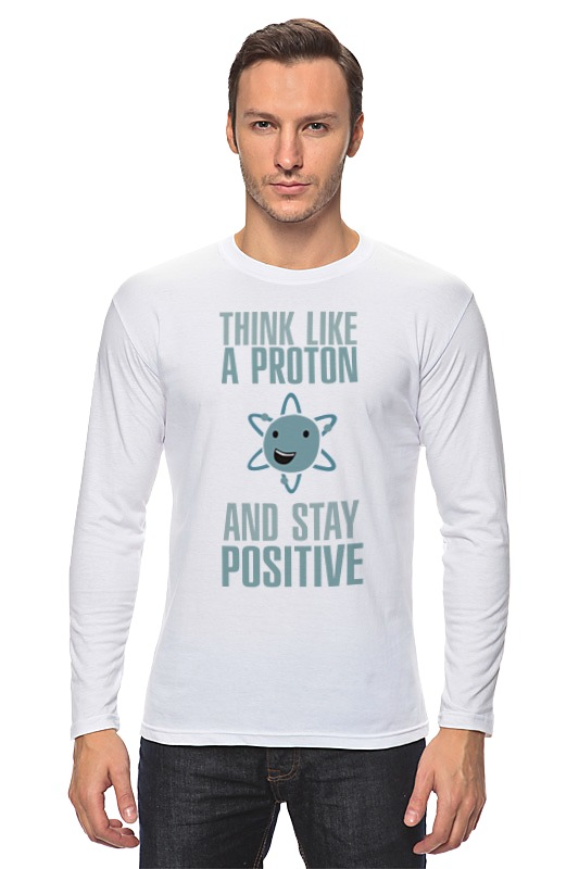 Printio Лонгслив Proton and stay positive цена и фото