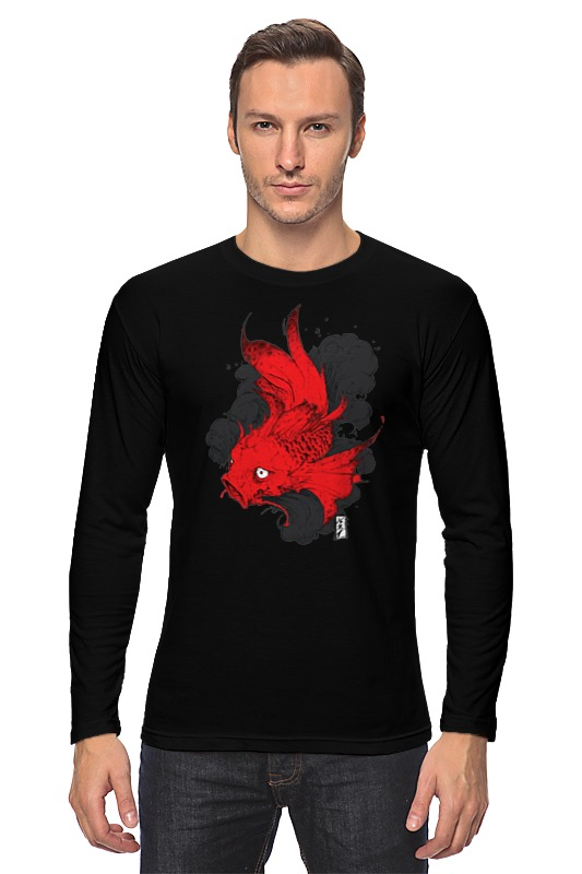 Printio Лонгслив Scarlet fish / алая рыба printio футболка с полной запечаткой мужская scarlet fish алая рыба