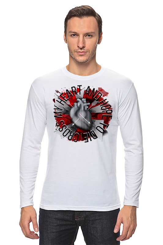 printio футболка wearcraft premium slim fit cross my heart and hope to die англ идиома Printio Лонгслив Cross my heart and hope to die (англ идиома)