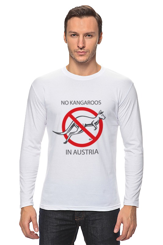 Printio Лонгслив No kangaroos in austria printio футболка классическая no kangaroos in austria