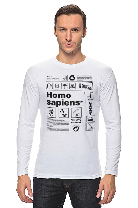 Printio Лонгслив Homo sapiens printio детская футболка классическая унисекс homo sapiens