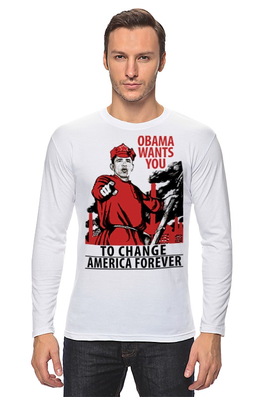 Printio Лонгслив Obama red army printio детская футболка классическая унисекс obama red army