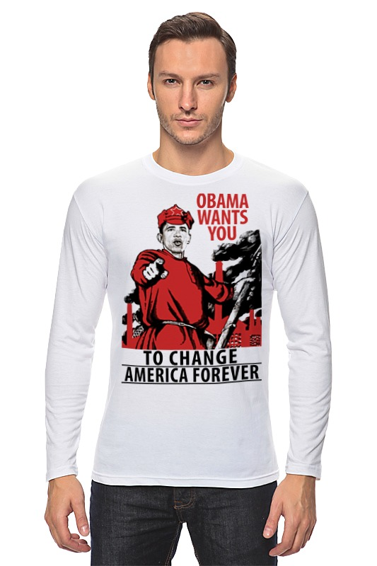Printio Лонгслив Obama red army