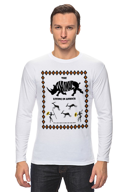 Printio Лонгслив The animals living in africa printio толстовка wearcraft premium унисекс the animals living in africa