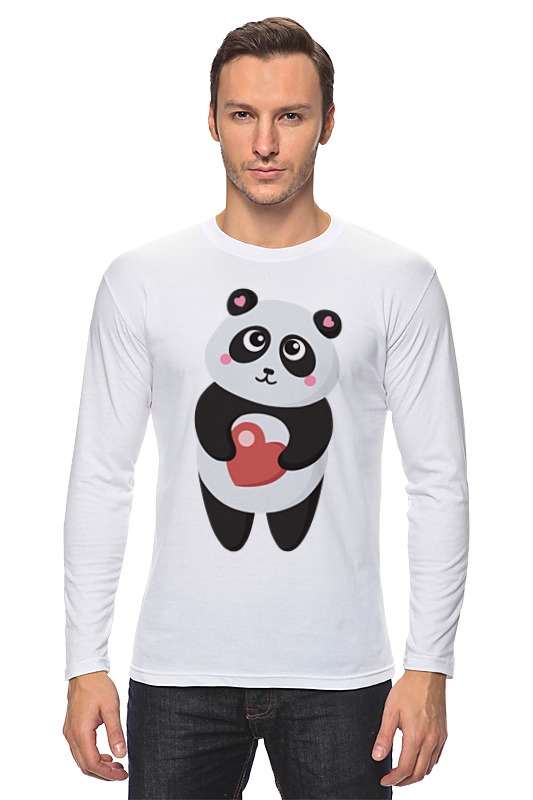 Printio Лонгслив Панда с сердечком printio лонгслив панда с сердечком