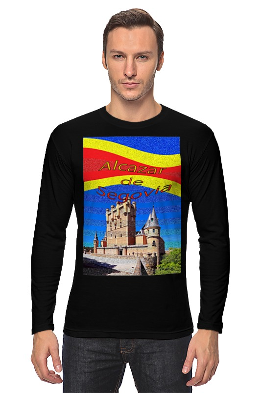 Printio Лонгслив Замки испании. замок сеговия. printio футболка wearcraft premium замки испании крепость сеговия