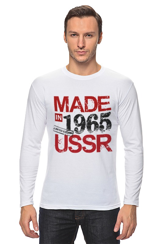 Printio Лонгслив Made in ussr 1965 printio футболка классическая made in ussr 1965