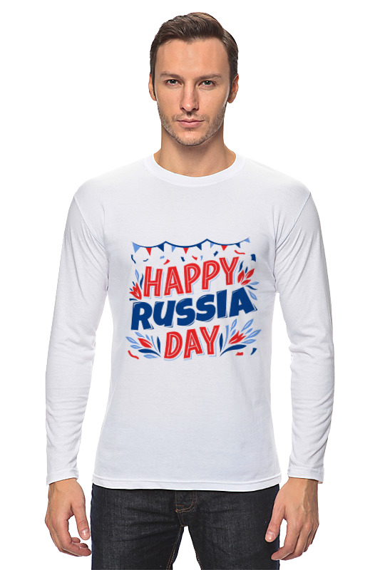 Printio Лонгслив Happy russia day printio футболки парные happy russia day