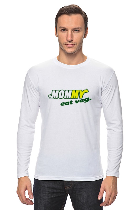 Printio Лонгслив Mommy eat veg printio детская футболка классическая унисекс mommy eat veg