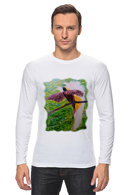 Printio Лонгслив Малая райская птица printio футболка классическая малая райская птица