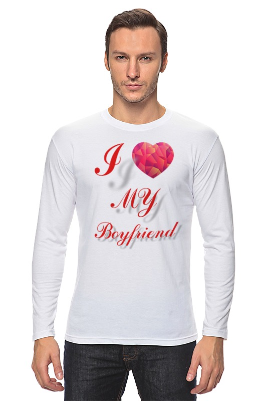Printio Лонгслив I love my boyfriend printio футболка классическая i love my boyfriend