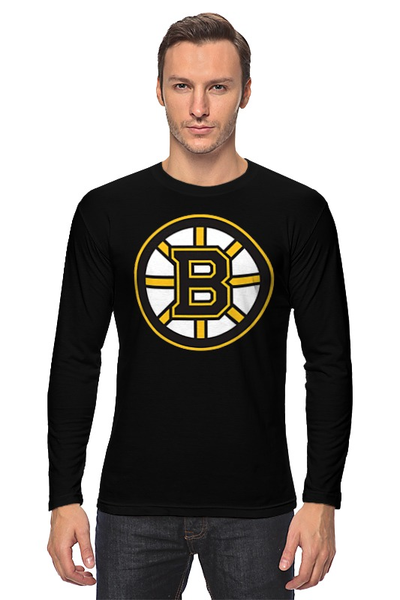 Заказать лонгслив в Москве. Лонгслив Boston Bruins от dobryidesign - готовые дизайны и нанесение принтов.