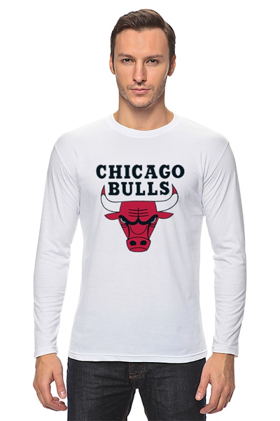 Заказать лонгслив в Москве. Лонгслив Chicago Bulls от Виктор Гришин - готовые дизайны и нанесение принтов.