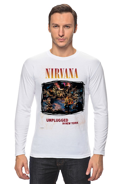 Заказать лонгслив в Москве. Лонгслив Nirvana Unplagged album t-shirt от rancid - готовые дизайны и нанесение принтов.
