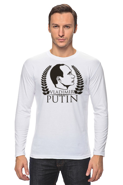 Заказать лонгслив в Москве. Лонгслив Vladimir Putin от gopotol - готовые дизайны и нанесение принтов.