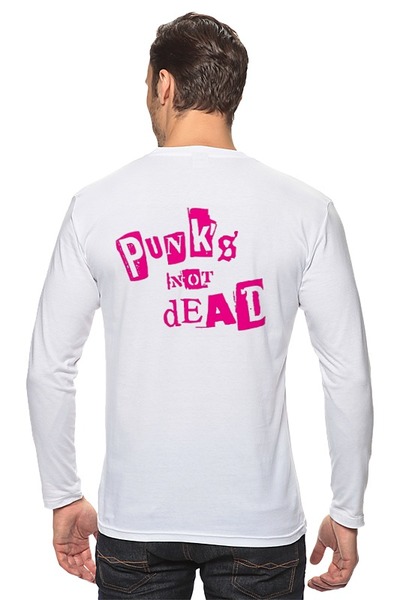Заказать лонгслив в Москве. Лонгслив Punks Not Dead от Leichenwagen - готовые дизайны и нанесение принтов.