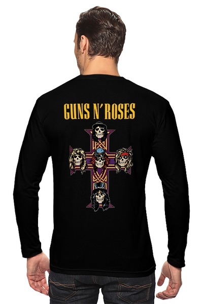Заказать лонгслив в Москве. Лонгслив Guns N' Roses от Leichenwagen - готовые дизайны и нанесение принтов.