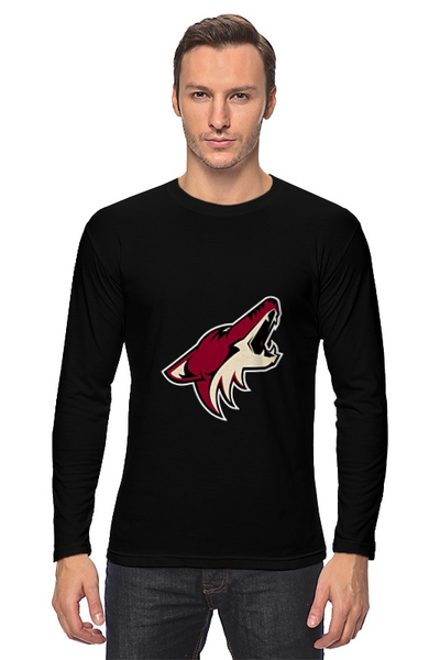 Заказать лонгслив в Москве. Лонгслив Arizona Coyotes от dobryidesign - готовые дизайны и нанесение принтов.