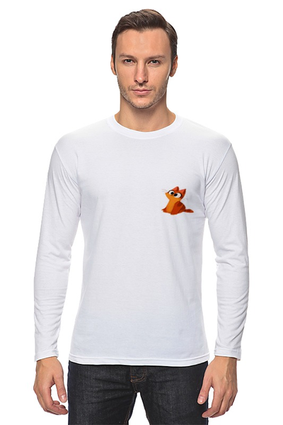 Заказать лонгслив в Москве. Лонгслив Рыжий кот от Hop Shop - готовые дизайны и нанесение принтов.