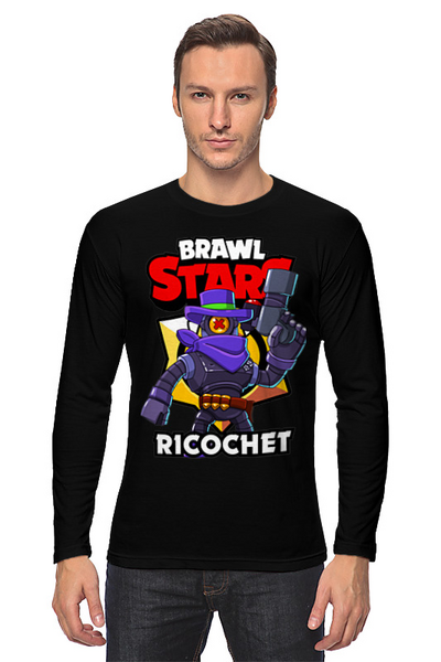 Заказать лонгслив в Москве. Лонгслив BRAWL STARS RICOCHET от geekbox - готовые дизайны и нанесение принтов.