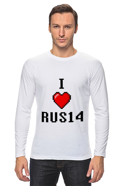 Заказать лонгслив в Москве. Лонгслив I Love RUS14  от Руслан Римович - готовые дизайны и нанесение принтов.