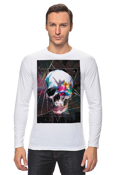 Заказать лонгслив в Москве. Лонгслив Skull - 18 от Vladec11 - готовые дизайны и нанесение принтов.
