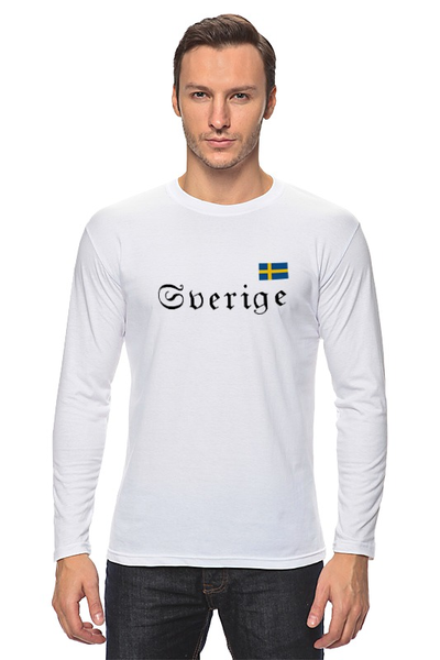 Заказать лонгслив в Москве. Лонгслив Sverige gothic от sergey48 - готовые дизайны и нанесение принтов.