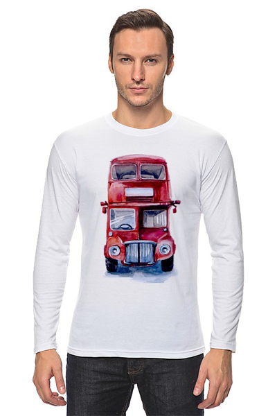 Заказать лонгслив в Москве. Лонгслив London bus от kat_kat - готовые дизайны и нанесение принтов.