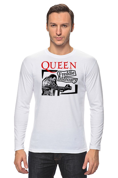Заказать лонгслив в Москве. Лонгслив Freddie Mercury - Queen от Leichenwagen - готовые дизайны и нанесение принтов.