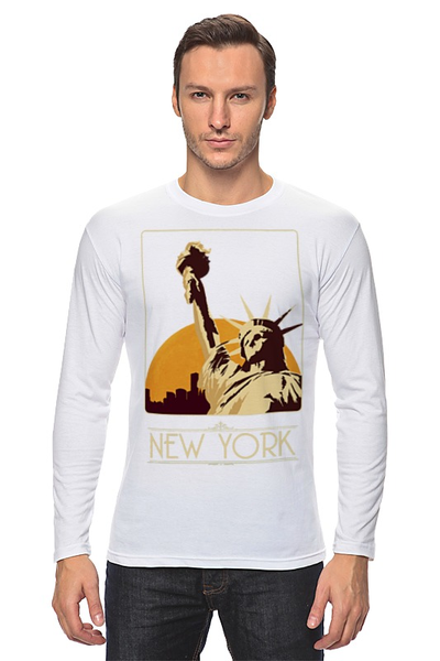 Заказать лонгслив в Москве. Лонгслив New York от aleks_say - готовые дизайны и нанесение принтов.