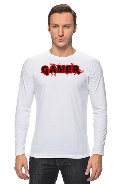 Заказать лонгслив в Москве. Лонгслив Gamer от Leichenwagen - готовые дизайны и нанесение принтов.