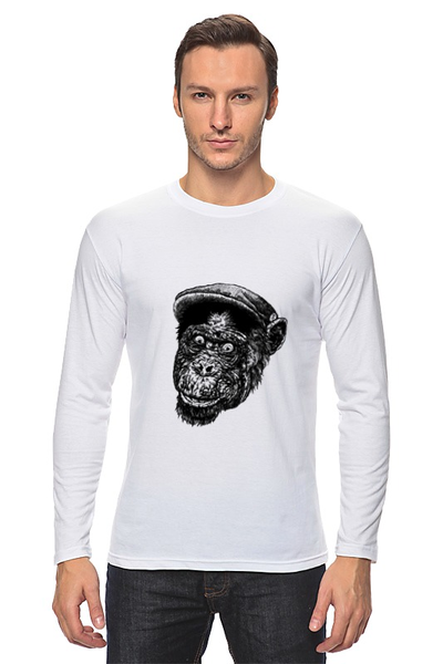 Заказать лонгслив в Москве. Лонгслив Примат от YellowCloverShop - готовые дизайны и нанесение принтов.