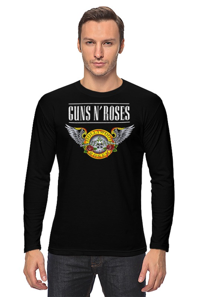 Заказать лонгслив в Москве. Лонгслив Guns n' Roses от Leichenwagen - готовые дизайны и нанесение принтов.