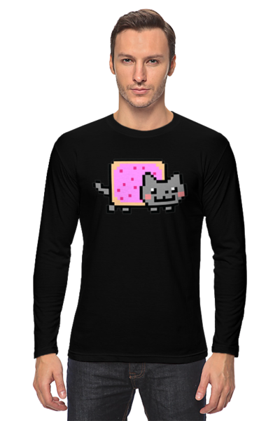 Заказать лонгслив в Москве. Лонгслив Nyan cat от yes.you.can. - готовые дизайны и нанесение принтов.