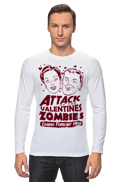 Заказать лонгслив в Москве. Лонгслив Attack of The Valentine's Zombies от geekbox - готовые дизайны и нанесение принтов.