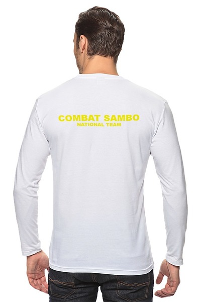 Заказать лонгслив в Москве. Лонгслив Combat Sambo National Team от БОЕВОЕ САМБО - готовые дизайны и нанесение принтов.