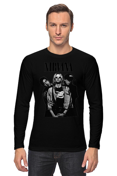 Заказать лонгслив в Москве. Лонгслив Nirvana group t-shirt от rancid - готовые дизайны и нанесение принтов.