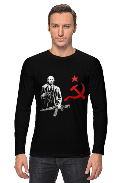 Заказать лонгслив в Москве. Лонгслив Ленин от madw - готовые дизайны и нанесение принтов.