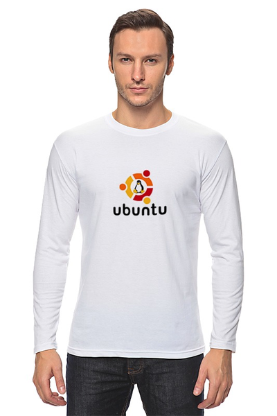 Заказать лонгслив в Москве. Лонгслив Ubuntu от Евгений Беляев - готовые дизайны и нанесение принтов.