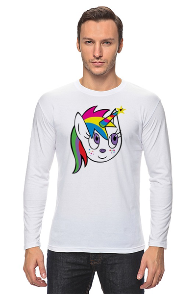 Заказать лонгслив в Москве. Лонгслив Единорог (unicorn) от trugift - готовые дизайны и нанесение принтов.