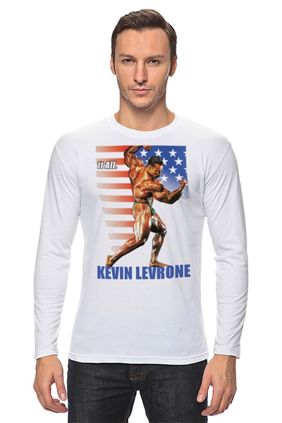 Заказать лонгслив в Москве. Лонгслив Kevin Levrone / Кевин Леврон  от KinoArt - готовые дизайны и нанесение принтов.