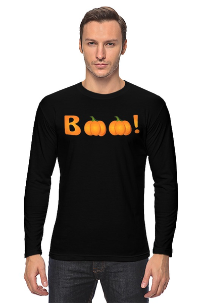 Заказать лонгслив в Москве. Лонгслив Halloween Boo! от CoolDesign - готовые дизайны и нанесение принтов.