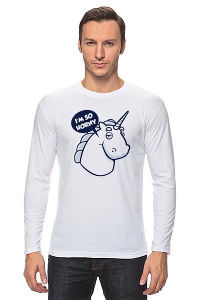 Заказать лонгслив в Москве. Лонгслив Единорог (unicorn) от originals - готовые дизайны и нанесение принтов.