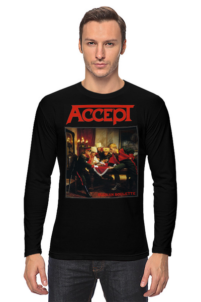 Заказать лонгслив в Москве. Лонгслив Accept band от Leichenwagen - готовые дизайны и нанесение принтов.