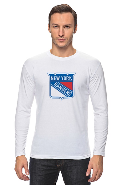 Заказать лонгслив в Москве. Лонгслив New York Rangers / NHL USA от KinoArt - готовые дизайны и нанесение принтов.