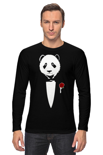 Заказать лонгслив в Москве. Лонгслив Panda Godfather от skynatural - готовые дизайны и нанесение принтов.