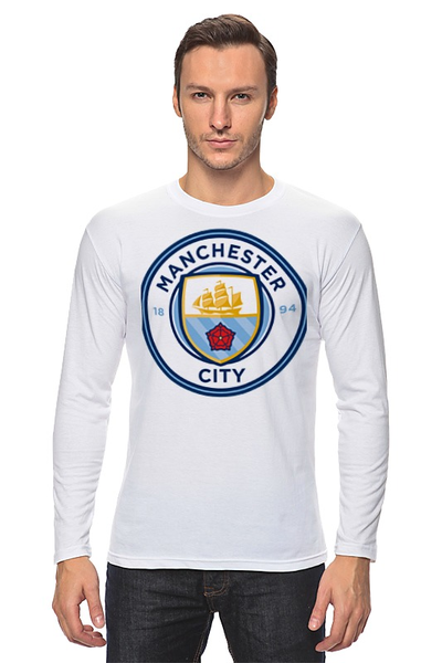 Заказать лонгслив в Москве. Лонгслив Manchester City от Polilog - готовые дизайны и нанесение принтов.