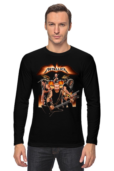 Заказать лонгслив в Москве. Лонгслив Metallica - fan-art от Денис - готовые дизайны и нанесение принтов.