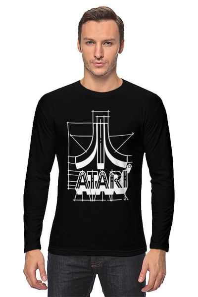 Заказать лонгслив в Москве. Лонгслив Логотип АТАРИ - ATARI logo от Мурад Мокран - готовые дизайны и нанесение принтов.